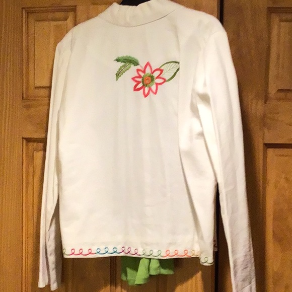 Vintage Ruby Rd  flowered Jean Jacket - Picture 2 of 3